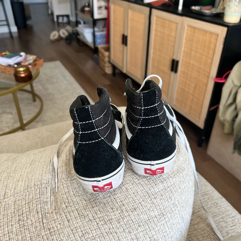 Vans Black & White High-Top Skate Sneakers - Picture 2 of 3
